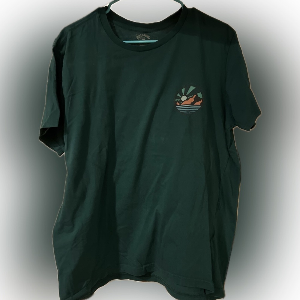 Billabong Graphic Tee – Deep Teal Green (Size L)